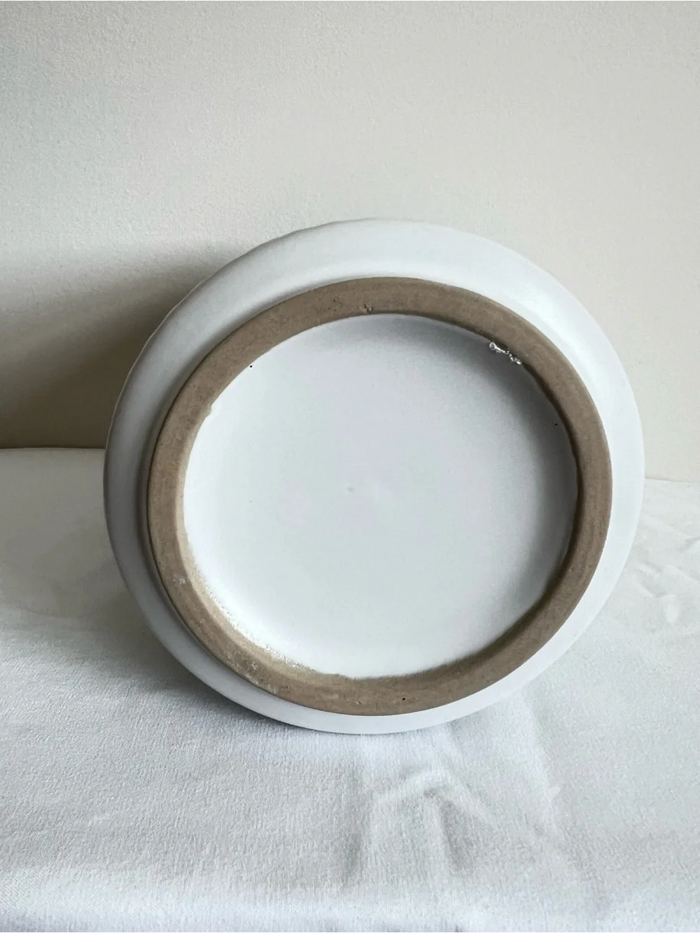 White Ribbed Ceramic Utensil Holder Crock - Farmhouse Decor